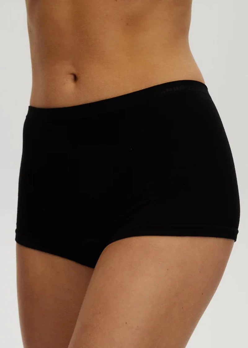 Black Seamless Boyshorts