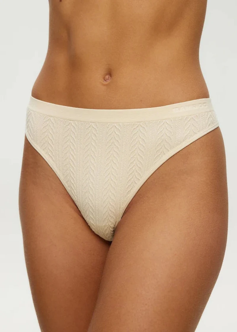 Almond Milk High-Waisted Wired Seamless Thong