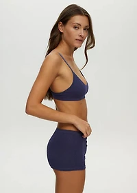 Boyshort Câblé Sans Coutures Night Shadow Blue