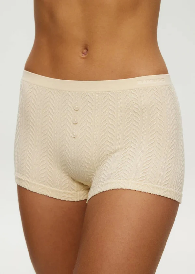 Boyshort Câblé Sans Coutures Almond Milk