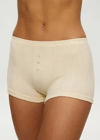 Boyshort Câblé Sans Coutures Almond Milk