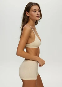 Almond Milk Seamless Cable Boyshorts