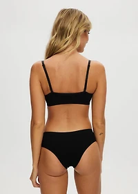 Soutien-Gorge Triangle Rib Sans Couture Black