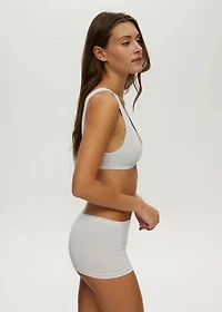 Soutien-Gorge Plongeant Sans Couture à Dos Ouvert Illusion Blue