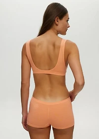 Papaya Punch Seamless Open Back Plunge Bra