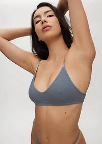 Bralette Triangle Rib Sans Couture Stormy Sea
