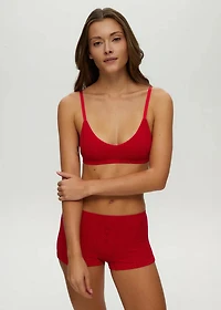 Bralette Triangle Câblée Sans Coutures Tango Red