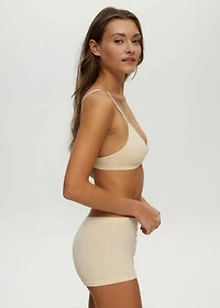 Bralette Triangle Câblée Sans Coutures Almond Milk