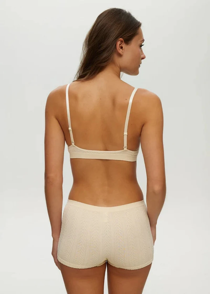 Almond Milk Seamless Wired Triangle Bralette