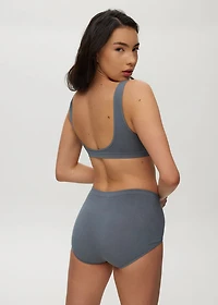 Stormy Sea Seamless Rib Bralette with Open Back