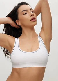 Bralette col arrondi sans couture White