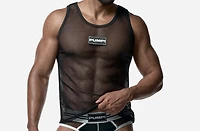 Black Mesh Tank Top