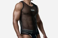 Black Mesh Tank Top