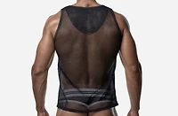 Black Mesh Tank Top