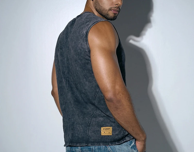 Black Washed Tank Top
