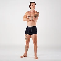 Boxer court Daily : Noir et bleu poudre