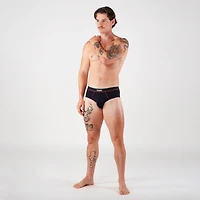 3 slips Daily : Gris mix, noir et rouge bleu royal