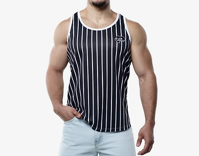 Black Striped Tank Top
