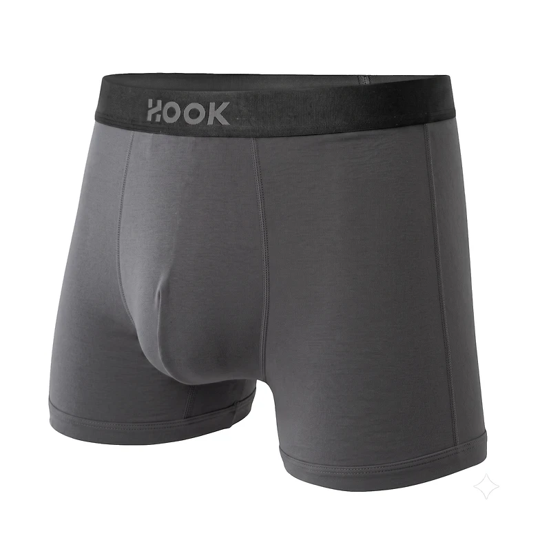 5 boxers courts Max+ -3,5 po : 1X Bleu marin, 2X gris pur et noir
