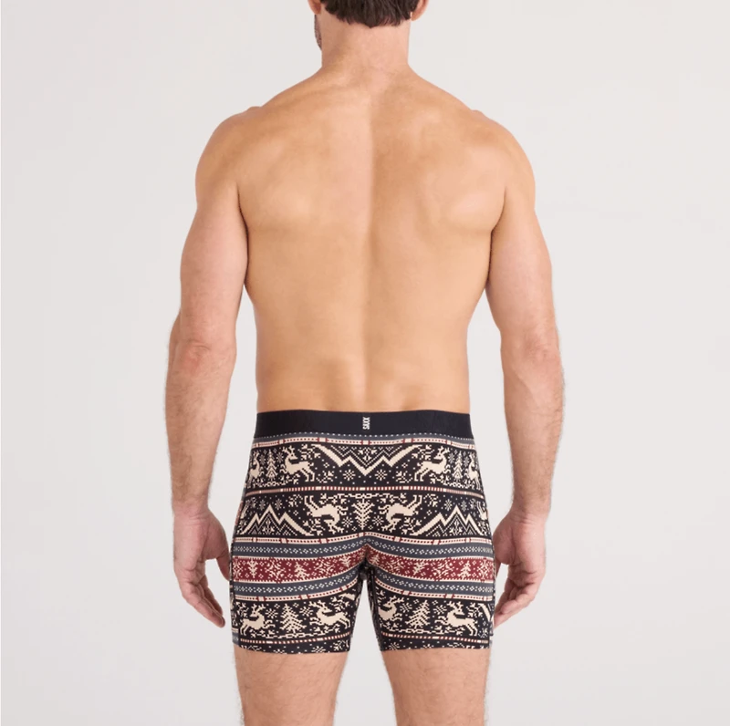 Pack of 2 Droptemp Cotton boxers CARIBOU/BLACK