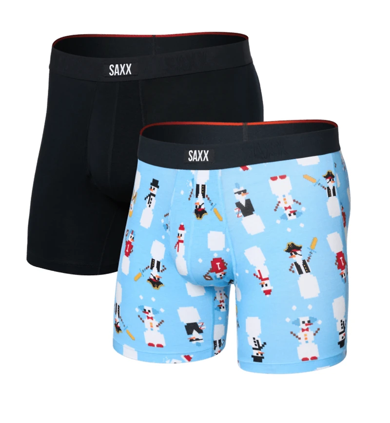 Pack of 2 Vibe Xtra FROSTY LE JOUEUR/NOIR boxers