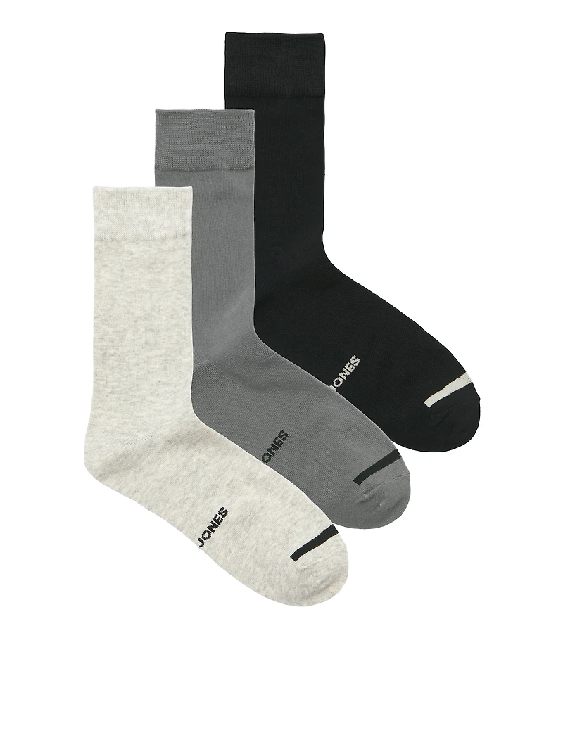 Dylan Black/Grey 3-Pack Socks