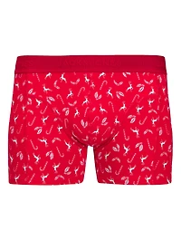 Deer Boxer Shorts: True Red