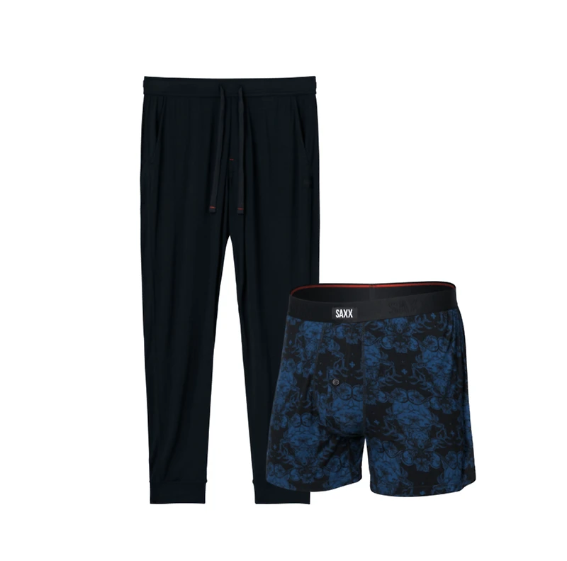 Snooze Ensemble-Cadeau : 1 Boxer lousse et Pantalon NOIR