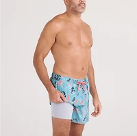 Maillot de bain Oh Buoy 2in1 VOLLEY 5" TROPIC DES ÎLES-BLEU MARÉE