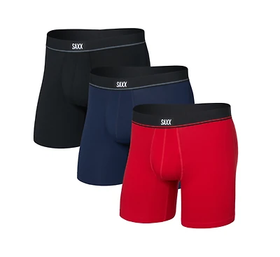 Pack de 3 boxers Essential Cotton ROUGE/MARITIME/NOIR