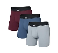 Pack de 3 boxers Essential Cotton VENTS D'ÉCHANGE/INDIGO/BOURGOGNE
