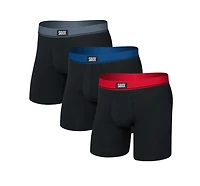 Pack de 3 boxers Essential Cotton ROUGE/MARINE/TURBULENCE WB