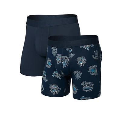 Pack de 2 boxers Droptemp Coton HAUTE MER/ENCRE FONCÉE