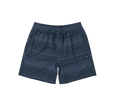 Mailllot SEA TO SHORE 2N1 6" RAYURE AGITÉE-INDIGO