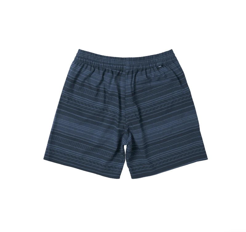 Mailllot SEA TO SHORE 2N1 6" RAYURE AGITÉE-INDIGO