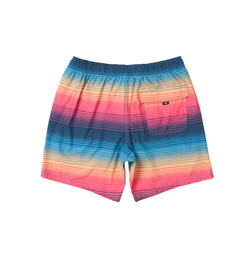 Maillot DE bain Oh Buoy 2in1 VOLLEY 7" RAYURE BRUMEUSE - COUCHER SOLEIL