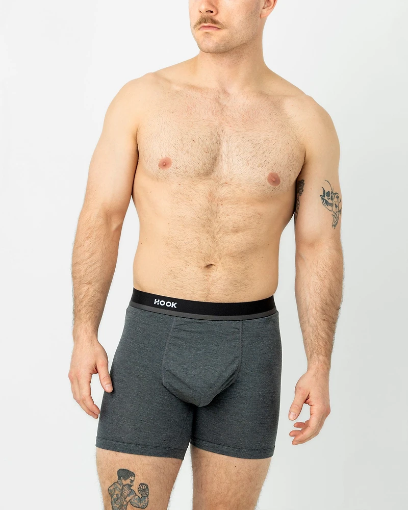 Max Boxer Brief – 6" : Charcoal