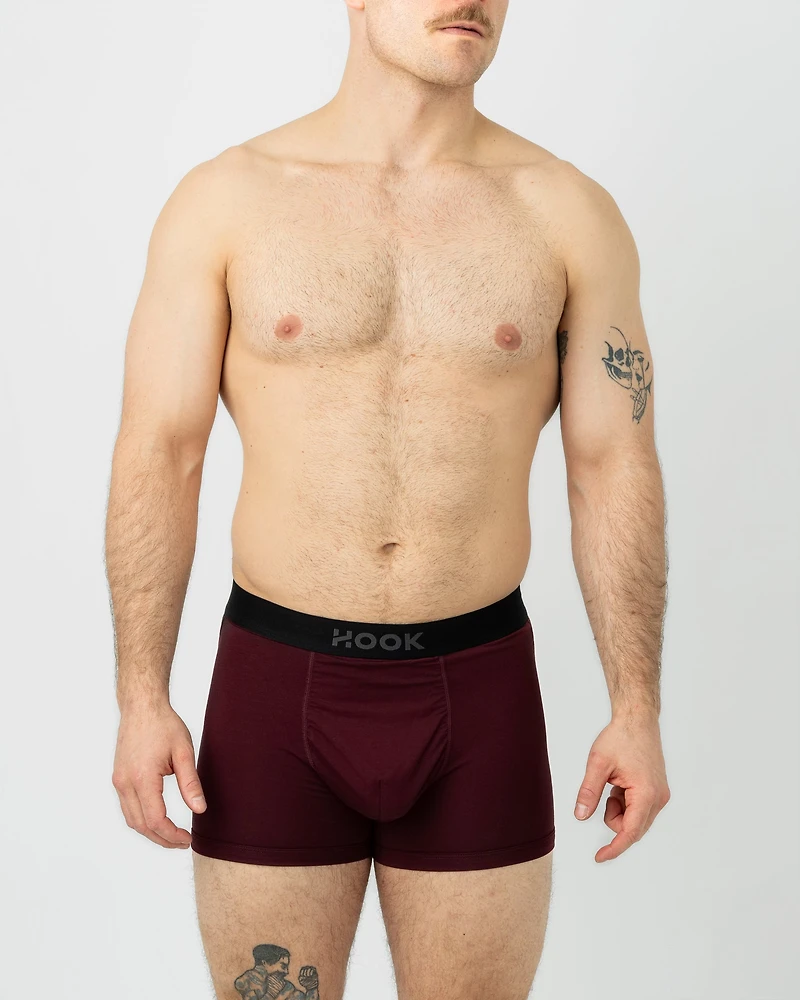 Max Short Boxer – 3.5 in: Burgundy