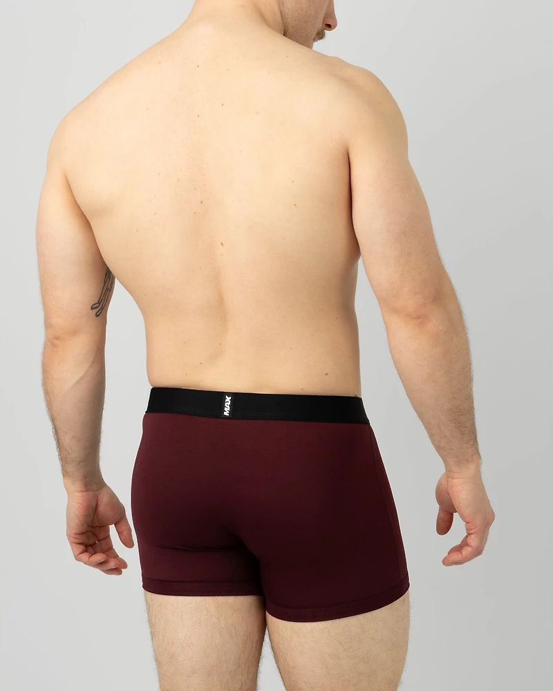 Max Short Boxer – 3.5 in: Burgundy