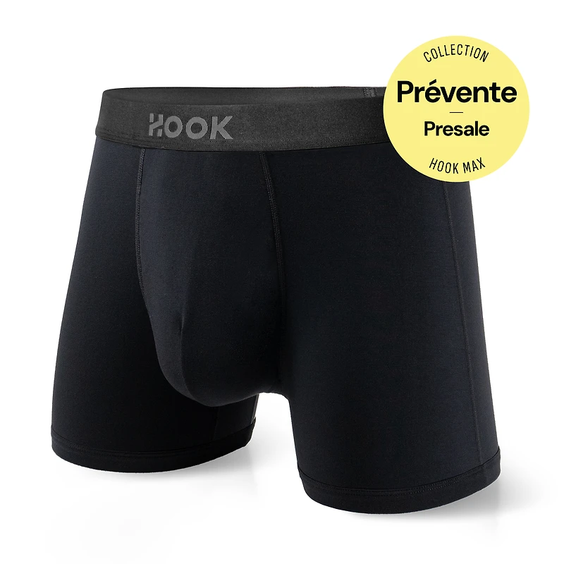 Boxer court Max : Noir Carbone