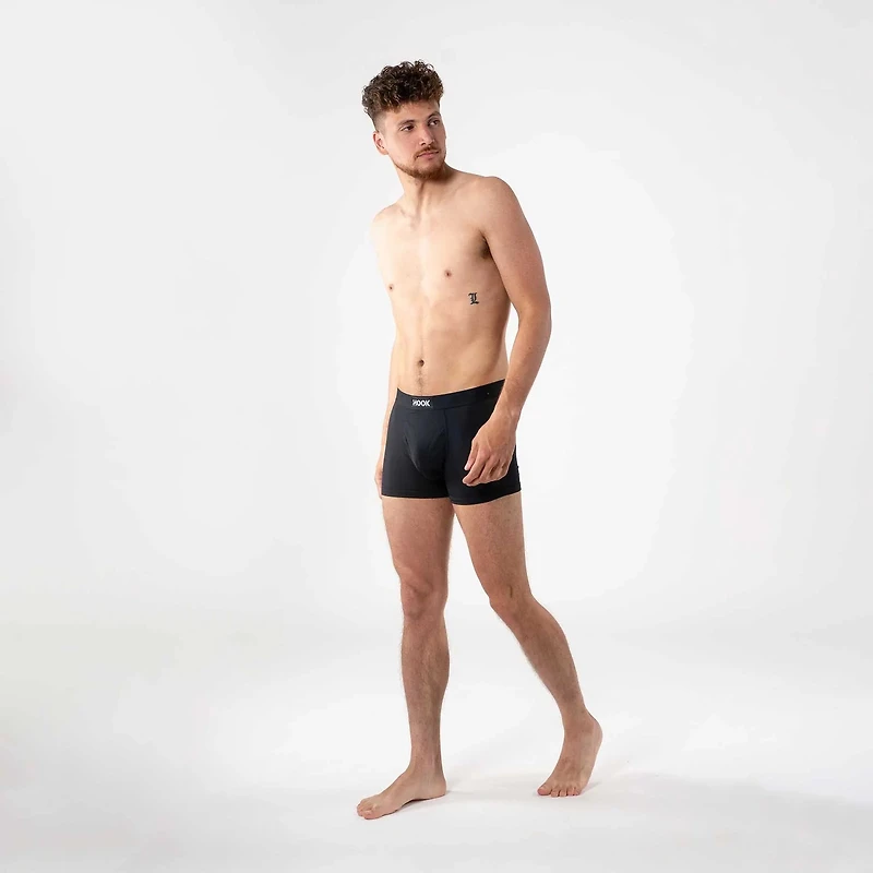 5 boxers courts Max : 1X Noir, Bleu Marin, Charcoal, Aloha et Cowboy