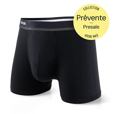 Boxer court Max+ – 3,5 po : Noir