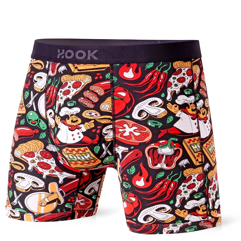 5 Max short boxers: 1X Fisherman, Pizza, Nautical Blue, Slate Grey, and Carbon Black