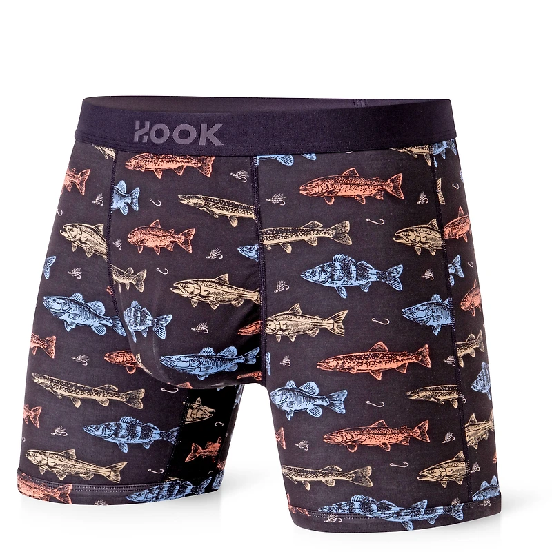 Pack #9 : 5 boxers courts Max 1x Pizza, Palmiers, Québec, Requins et Pêcheurs