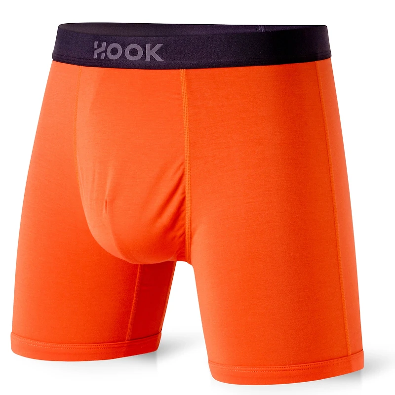 Pack#14 : 5 boxers Max 1X Bleu Nautique, Gris Ardoise et Noir Carbone, Orange Indigo