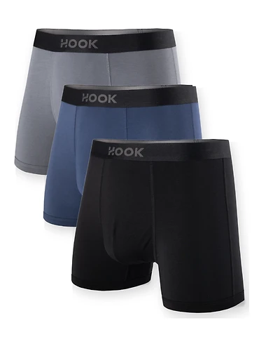 3 Boxer Briefs Max Premium – 3.5 in.: Black, Navy, Charcoal