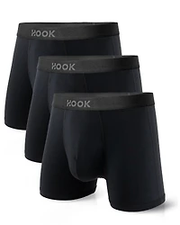 3 Boxers courts Max+ – 3,5 po : 3X Noir