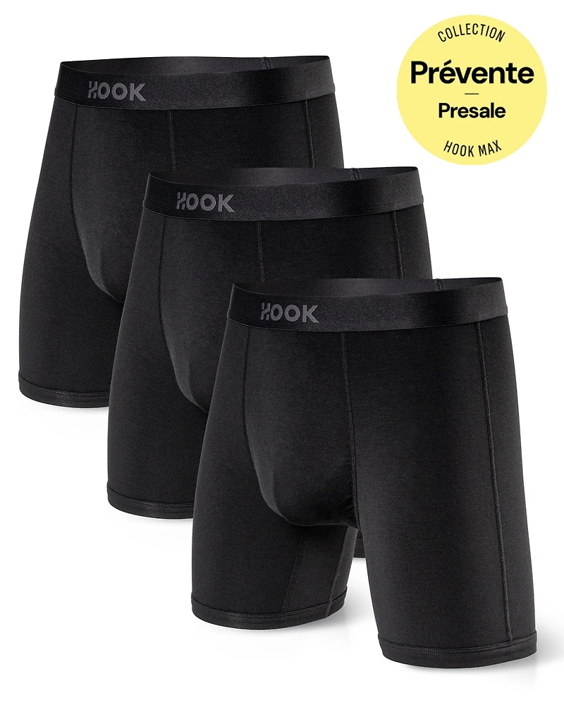 3 Boxers Max Premium – 6 po : 3X Noir