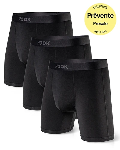 3 Boxers Max Premium – 6 po : 3X Noir