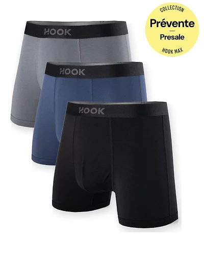 3 Boxer Briefs Max Premium – 3.5 in.: Black, Navy, Charcoal